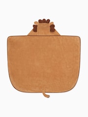Mori Kids Lion 100% Organic Cotton Supersoft Hooded Brown Towel - Image 4 of 4