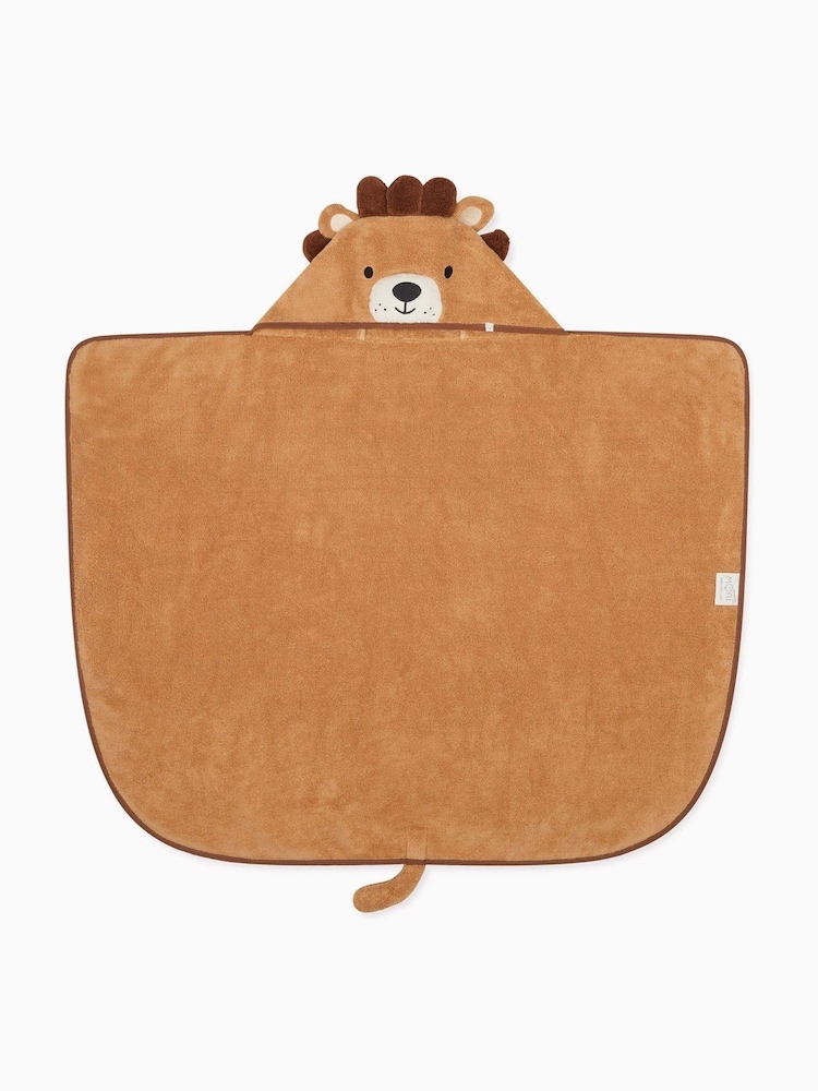 MORI Brown Lion 100% Cotton Super Soft Kids Hooded Towel - Image 6 of 7