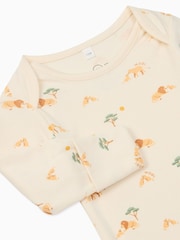 MORI Cream Lion Print Cotton/Viscose Blend Bodysuit - Image 2 of 2
