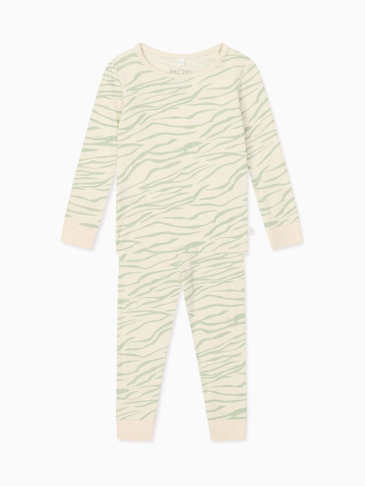 Mori Zebra Cotton & Bamboo 2 Piece Pyjamas Set - صورة 1 من 2