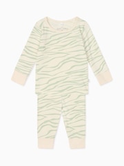 Mori Zebra Cotton & Bamboo 2 Piece Pyjamas Set - صورة 2 من 2