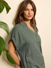 M&Co Green Relaxed Shirt Dress - Image 5 of 6