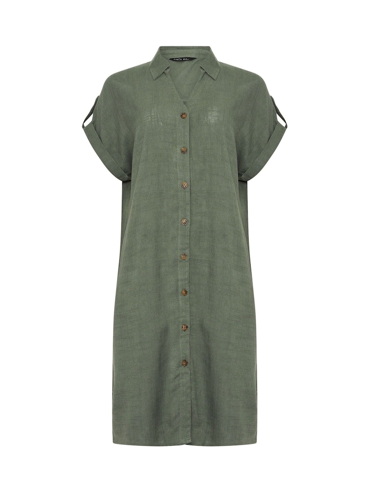 M&Co Green Relaxed Shirt Dress - Image 6 of 6
