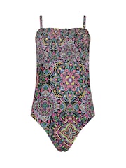 M&Co Black Shirred Bandeau Swimsuit - Image 6 of 7