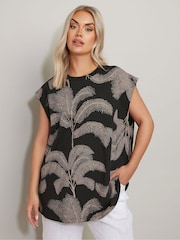 Yours Curve Black Oversized Boxy Vest - Image 1 of 5