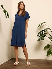 M&Co Blue Relaxed Shirt Dress - Image 2 of 5
