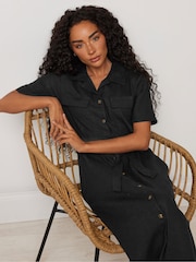 M&Co Black Petite Shirt Dress - Image 1 of 5