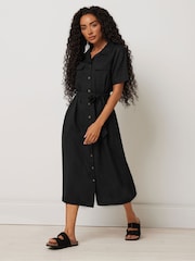 M&Co Black Petite Shirt Dress - Image 4 of 5