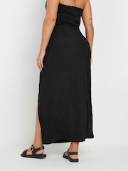 Yours Curve Black Plisse Skirt - Image 3 of 5