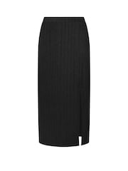 Yours Curve Black Plisse Skirt - Image 5 of 5