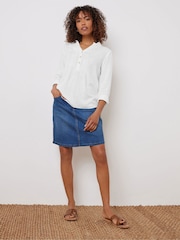 M&Co White Pintuck Detail Contains Shirt - Image 2 of 5