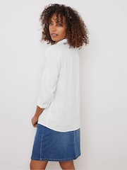 M&Co White Pintuck Detail Contains Shirt - Image 3 of 5