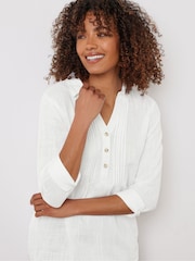 M&Co White Pintuck Detail Contains Shirt - Image 4 of 5