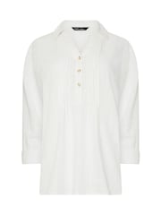 M&Co White Pintuck Detail Contains Shirt - Image 5 of 5