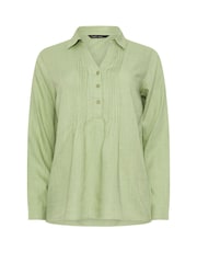 M&Co Green Pintuck Detail Contains Shirt - Image 5 of 5