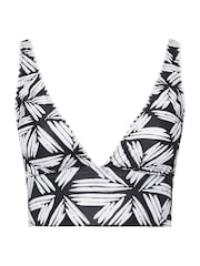 Yours Curve Black Plunge Bikini Top - Image 6 of 7