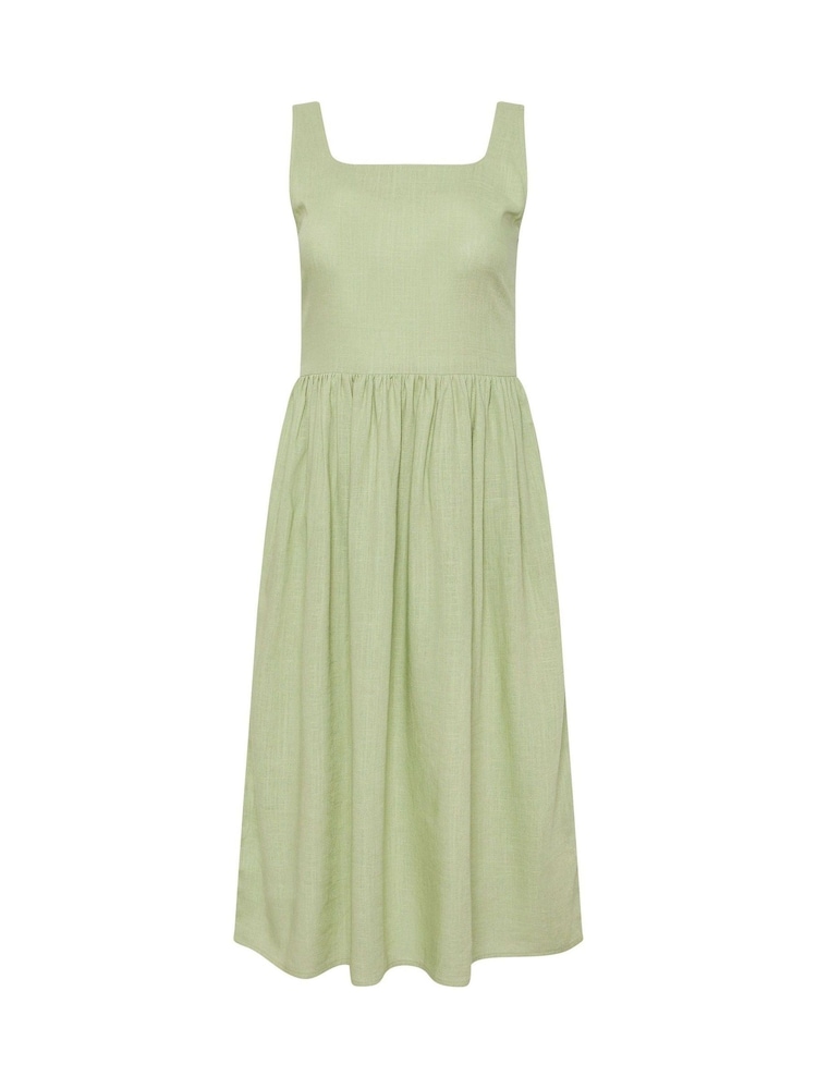 M&Co Green Petite Sleeveless Fit and Flare Dress - Image 5 of 5