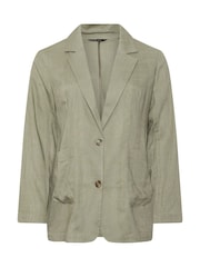 Yours Curve Green Relaxed Unlined Blazer - Image 5 of 5