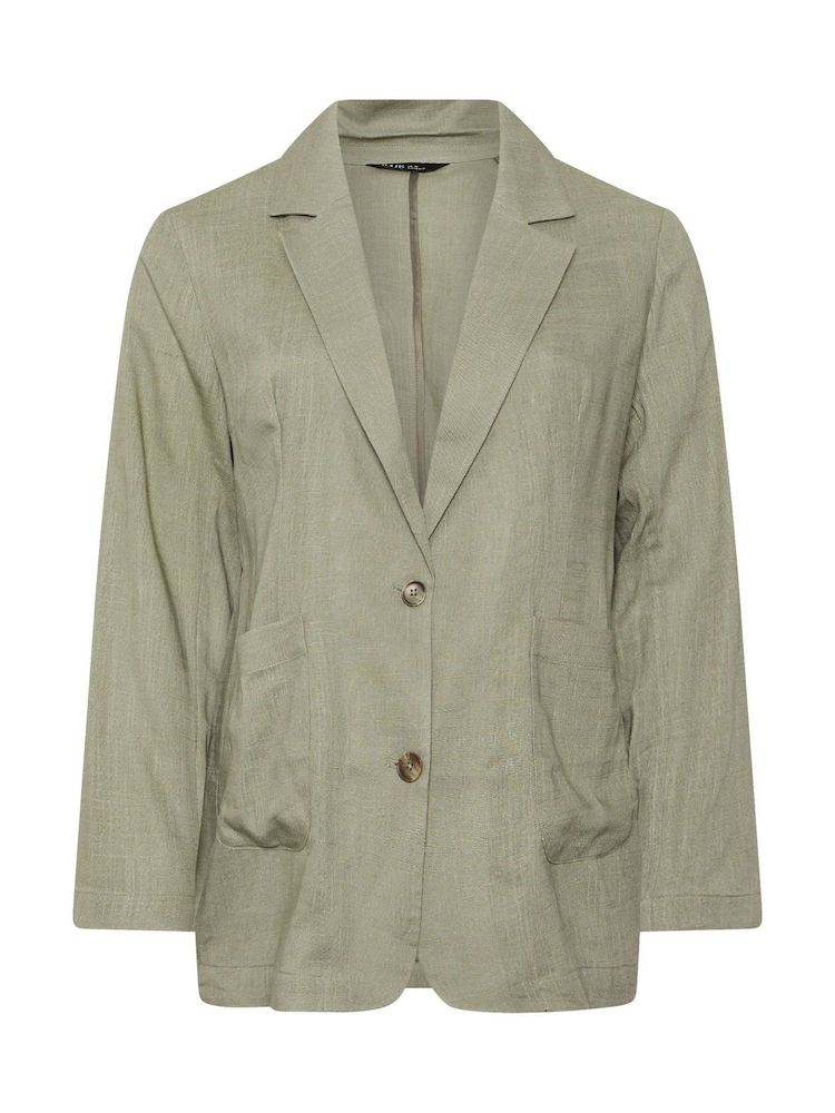 Yours Curve Green Relaxed Unlined Blazer - Image 5 of 5