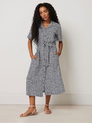 M&Co Blue Petite Shirt Dress - Image 2 of 5