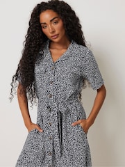 M&Co Blue Petite Shirt Dress - Image 4 of 5