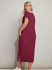 Yours Curve Red Rugby Collar 100% Cotton Dress - Image 2 of 5