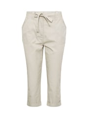 M&Co Natural Poplin Cropped Cool 100% Cotton Trousers - Image 5 of 5