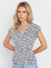 M&Co Petite Jersey Wrap Top - Imagen 1 de 4
