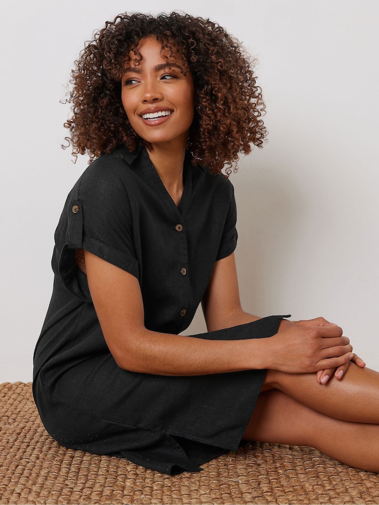 M&Co Black Relaxed Shirt Dress - Image 2 of 5