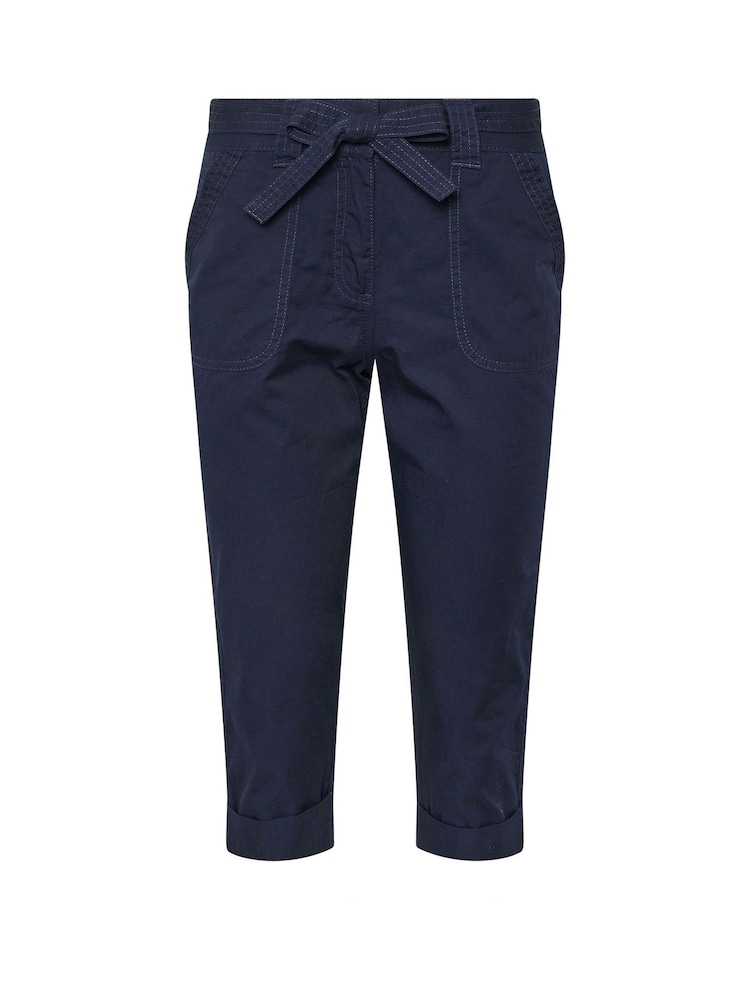 Blau - M&Co Petite Poplin Cropped Trousers - Bild 5 von 5 Blau - M&Co Petite Poplin Cropped Trousers - Bild 5 von 5