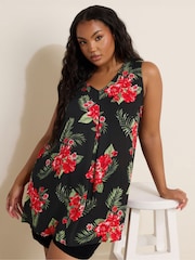 Yours Curve Black Pleat Front Vest - Image 1 of 5
