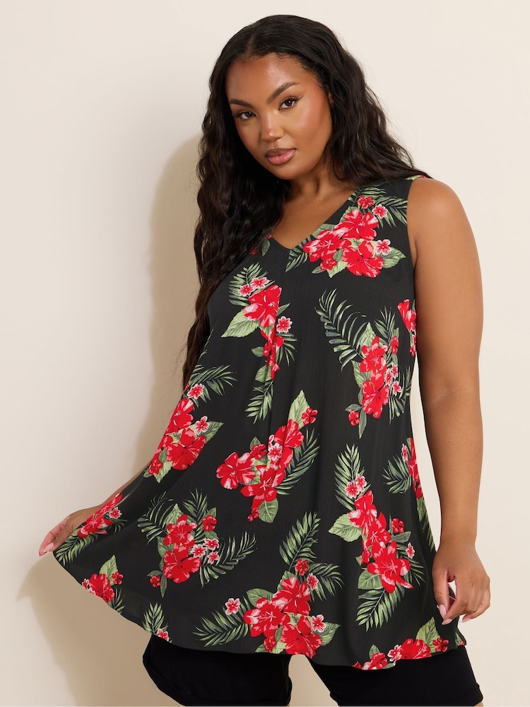 Yours Curve Black Pleat Front Vest - Image 2 of 5