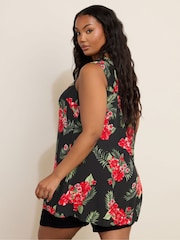 Yours Curve Black Pleat Front Vest - Image 3 of 5