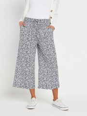 M&Co Blue Rayon Culottes - Image 1 of 5
