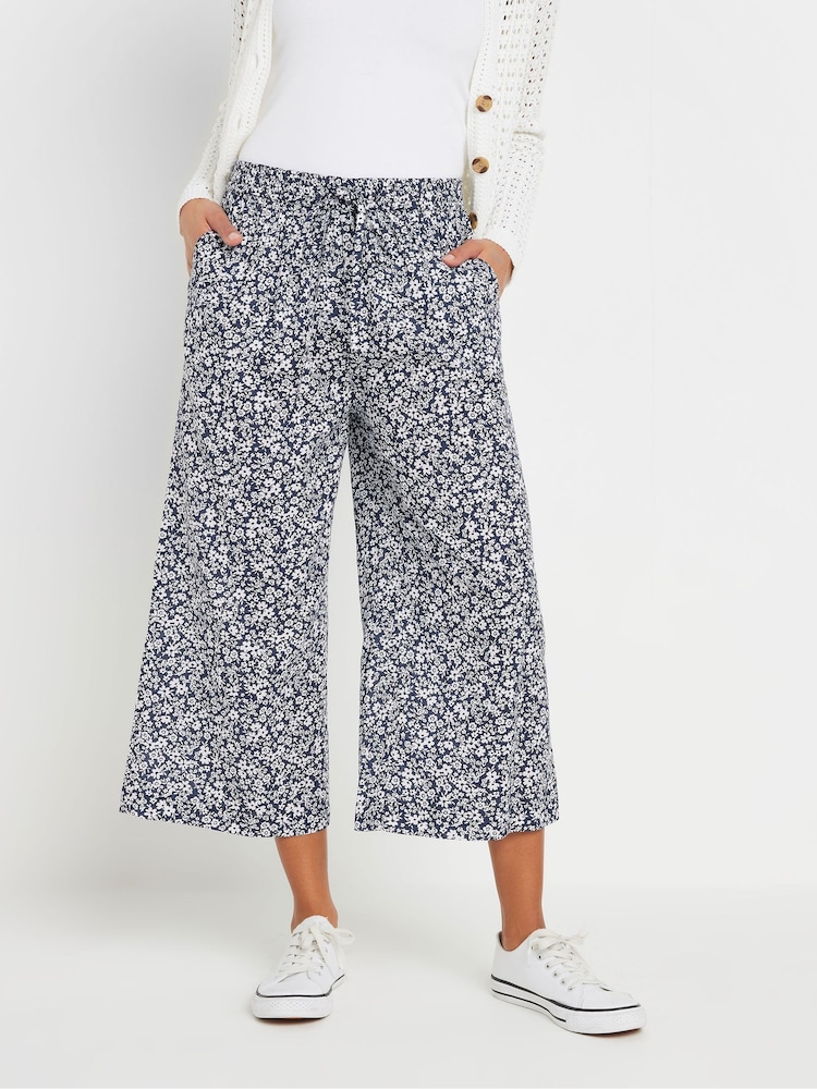 M&Co Blue Rayon Culottes - Image 1 of 5