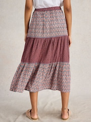 White Stuff Blue Mabel Mixed Print Skirt - Image 2 of 6