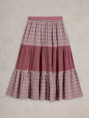 White Stuff Blue Mabel Mixed Print Skirt - Image 5 of 6