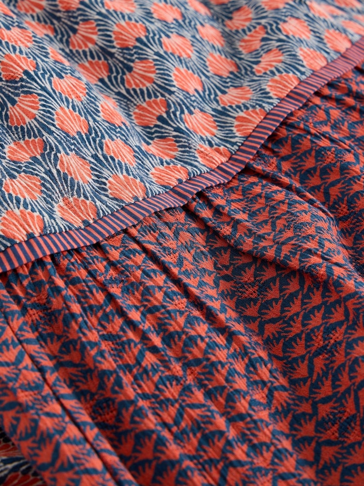 White Stuff Blue Mabel Mixed Print Skirt - Image 6 of 6