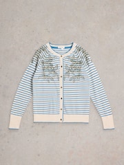White Stuff White Lulu Embroidered Cardigan - Image 5 of 6