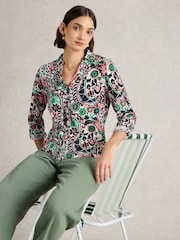 White Stuff Natural 100% Cotton Annie Jersey Shirt - Image 1 of 6