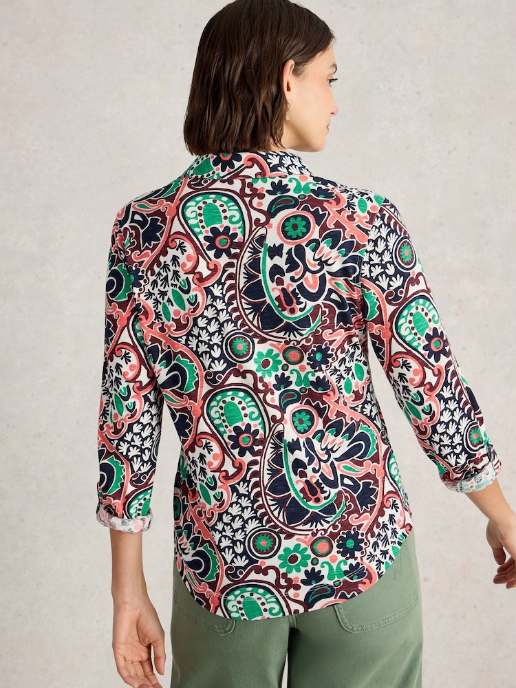 White Stuff Natural 100% Cotton Annie Jersey Shirt - Image 2 of 6