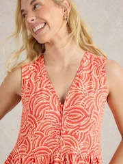 White Stuff Red Cameron Jersey Maxi Dress - Image 4 of 6