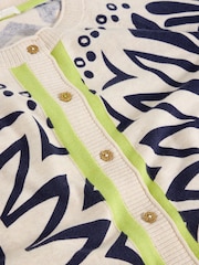 White Stuff White 100% Organic Cotton Lulu Printed Cardigan - Image 6 of 6