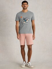 White Stuff Blue Abersoch Fish Graphic T-Shirt - Image 2 of 6