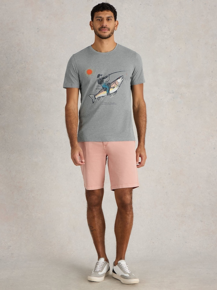 White Stuff Blue Abersoch Fish Graphic T-Shirt - Image 2 of 6