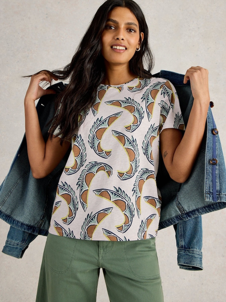 White Stuff Natural Abbie T-Shirt - Image 2 of 6