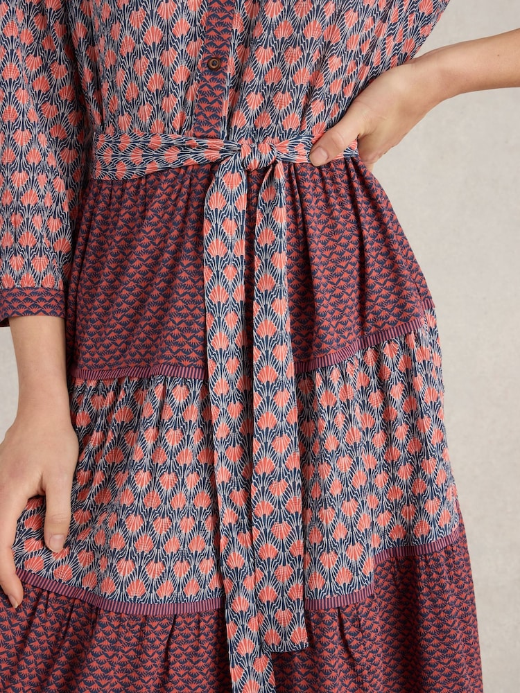 White Stuff Blue Mabel Mixed Print Dress - Image 5 of 7
