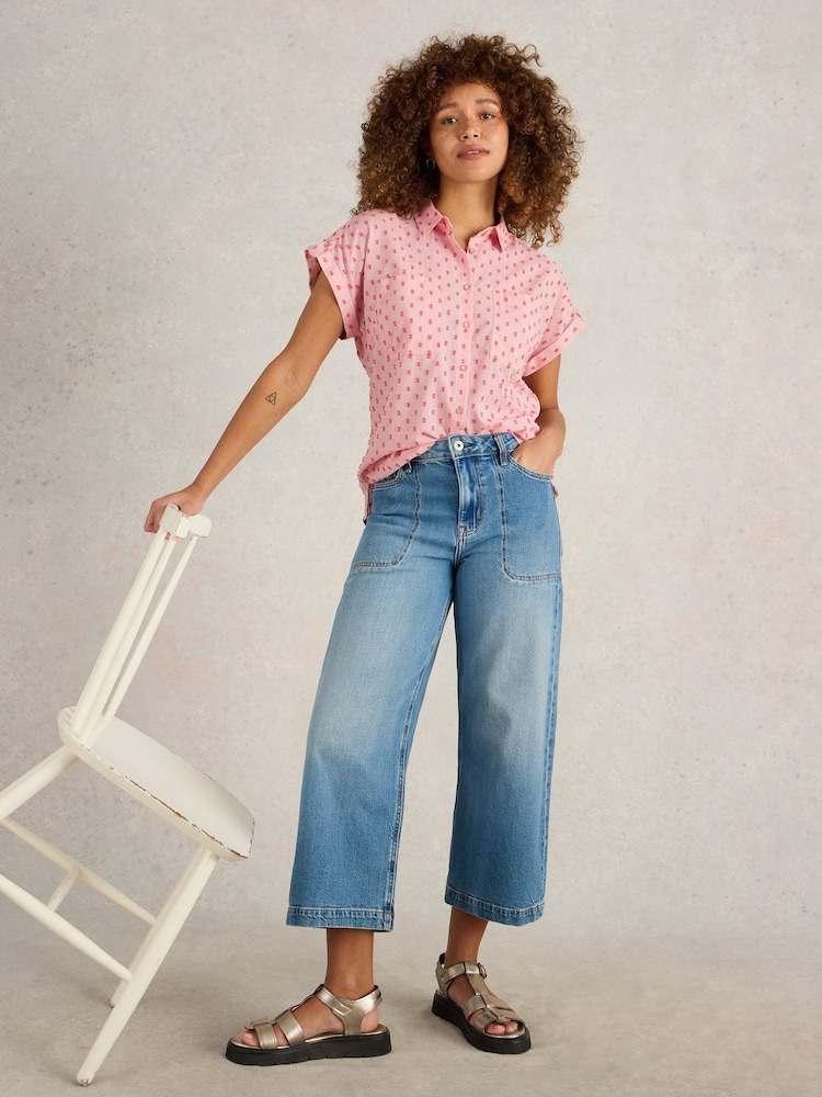 White Stuff Pink Ellie Cotton Shirt - Image 2 of 7 White Stuff Pink Ellie Cotton Shirt - Image 2 of 7