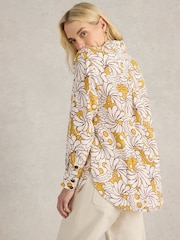 White Stuff Yellow Lydia 100% Linen Shirt - Image 2 of 6