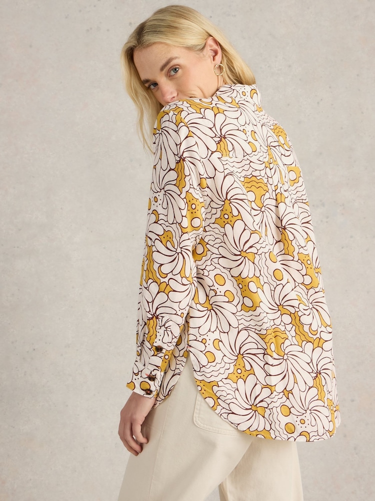 White Stuff Yellow Lydia 100% Linen Shirt - Image 2 of 6